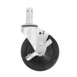 Swivel Stem Caster with Break, 5" redirect to product page